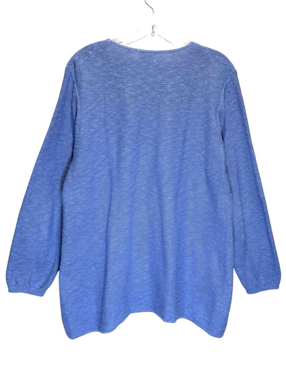 VTG Avalin Cornflower Blue Cotton Nubby Knit Relaxed Pullover Sweater - One SIze - Picture 2 of 6